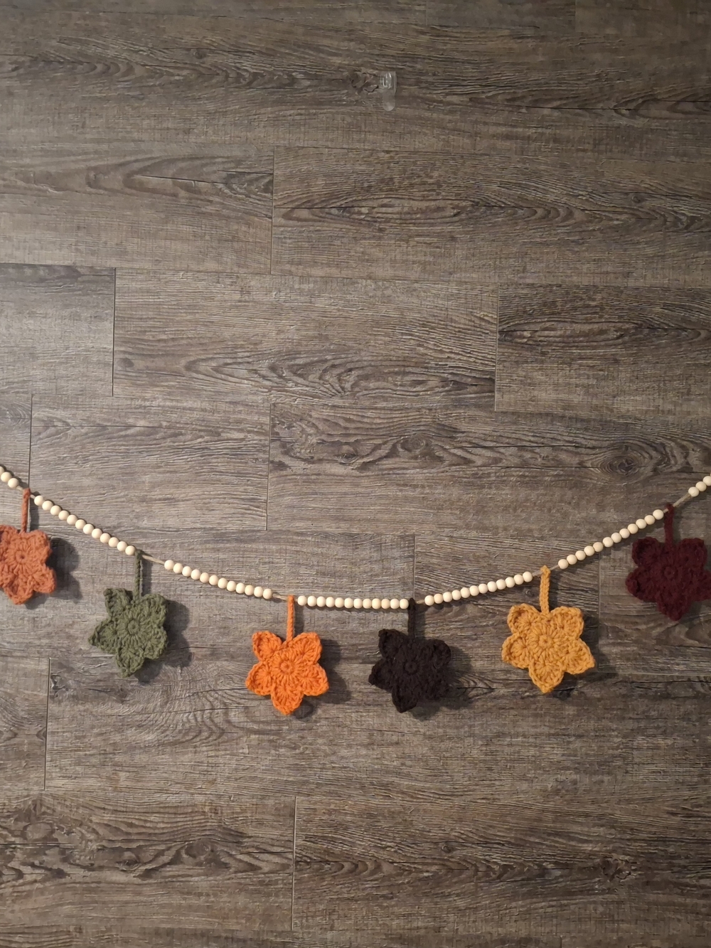 Crocheted Fall Flower Garland
